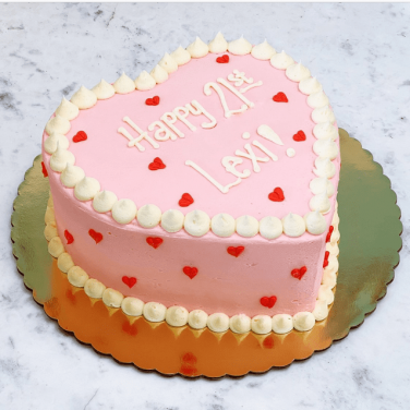 Strawberry Cake Heart Shaped