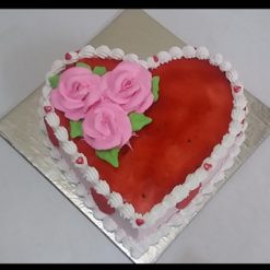Strawberry Cake Heart Shaped