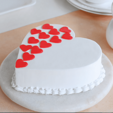 Heart Anniversary Cake