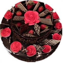 Chocolate Strawberries Fruit Cake
