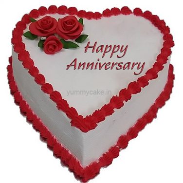 Anniversary Heart Shape Cake