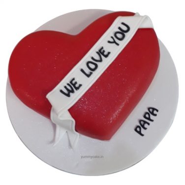 Heart Shaped Birthday Cake for Papa