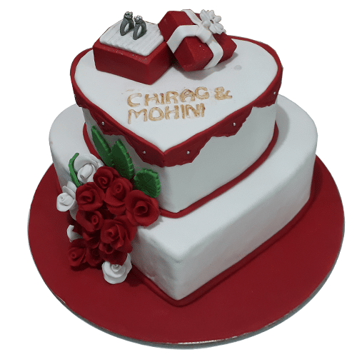 Beautiful Ring Ceremony Cake