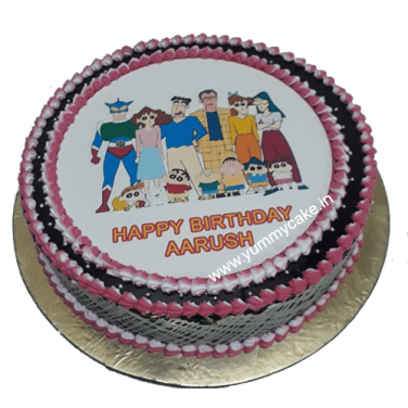 Shinchan Family Photo Cake