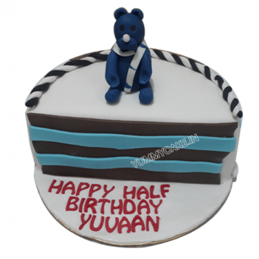 Teddy Theme Half Cake