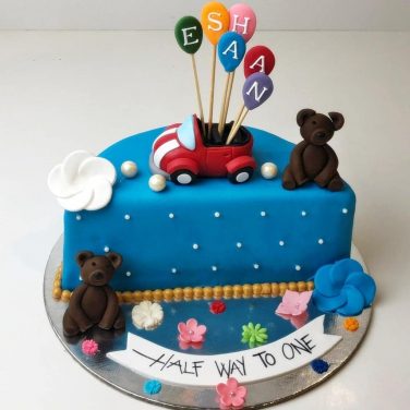 Teddy Theme Half Cake