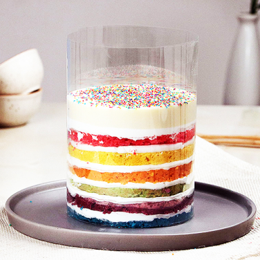 Pull Me Up Rainbow Cake