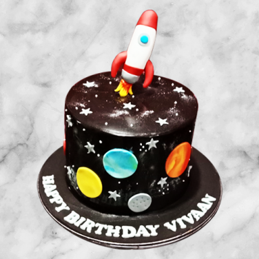 Space Theme Birthday Cake