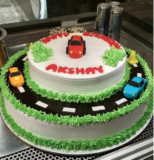 2 Tier Car Birthday Cake