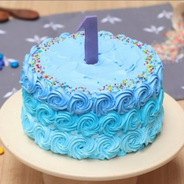 First Birthday Cream Cake