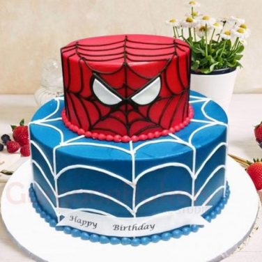 Spiderman Birthday Cake 2 Tier