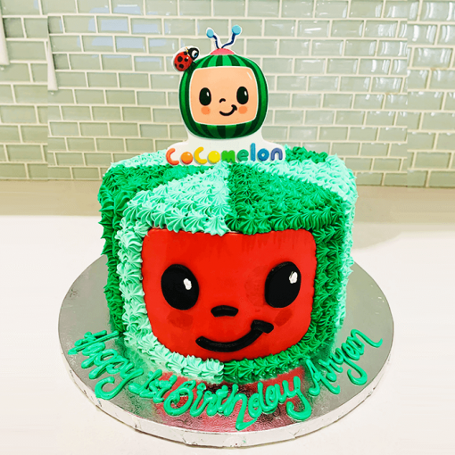 Cocomelon Theme Birthday Cake