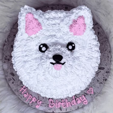 Pomeranian Dog Face Cake