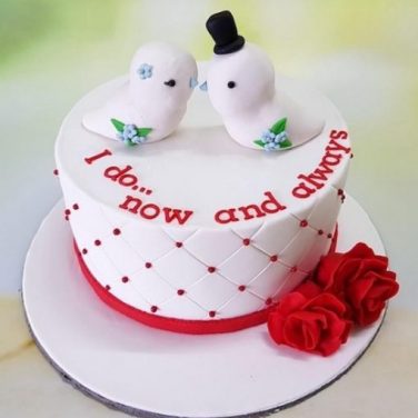 Love Birds Anniversary Cake