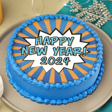 New Year Photo Cake