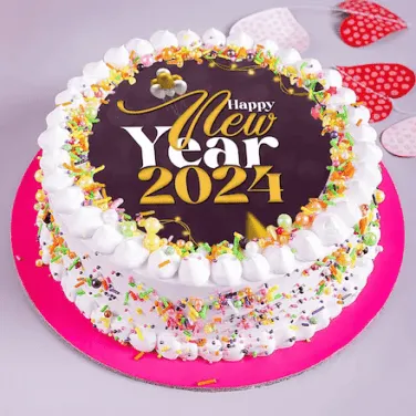 New Year Theme Cake