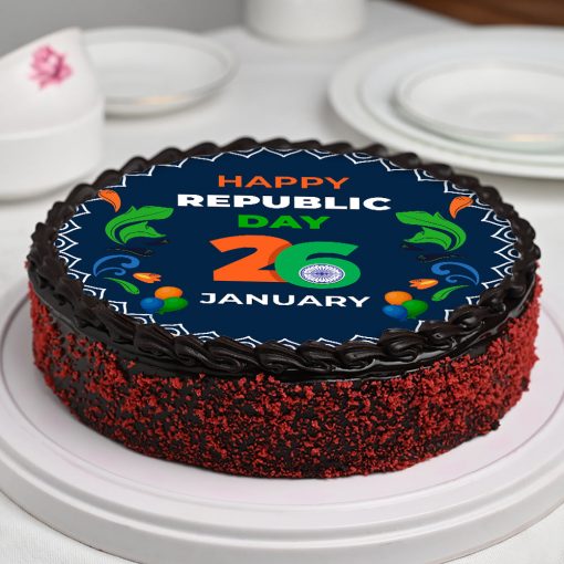 Republic Day Special Truffle Photo Cake