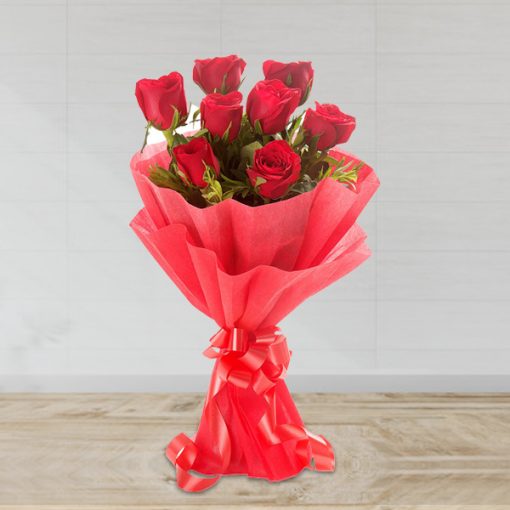 8 Red Roses Bouquet