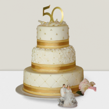 3 Tier 50th Anniversary Cake