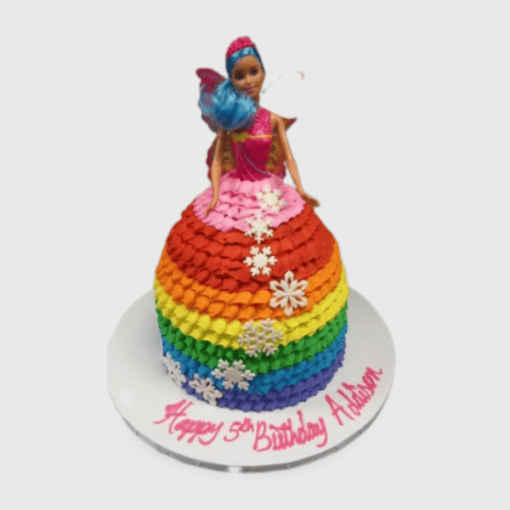 Rainbow Doll Cake
