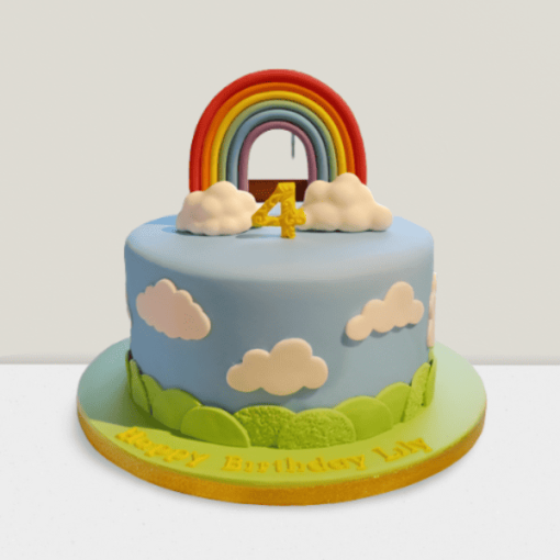 Rainbow Fondant Cake