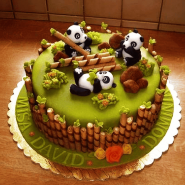 Happy Birthday Panda Cake