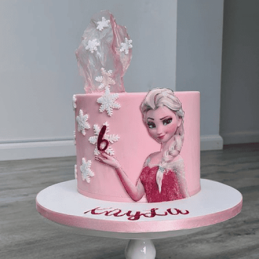 Pink Frozen Birthday Cake