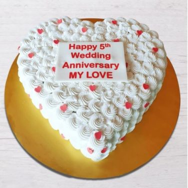 5th Wedding Anniversary Cake