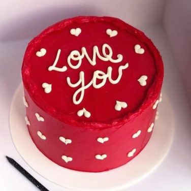 Red Embrace Cake