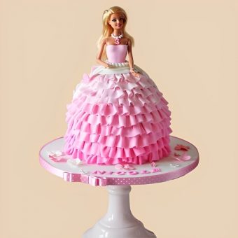 Frill Dress Barbie Cake