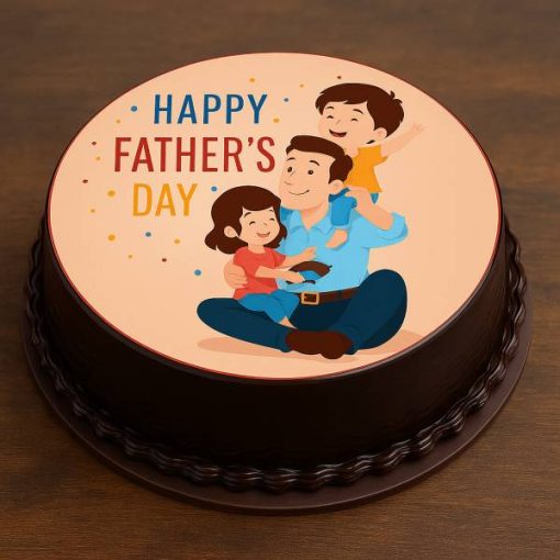 Dad & Me Chocolate Photo Cake