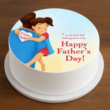 I Love You Daddy Photo Cake